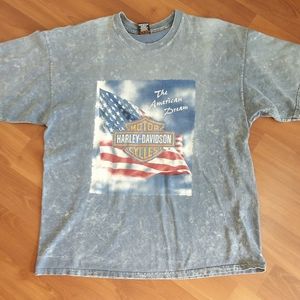 Harley Davidson grey short sleeve patriotic T-shirt size XL